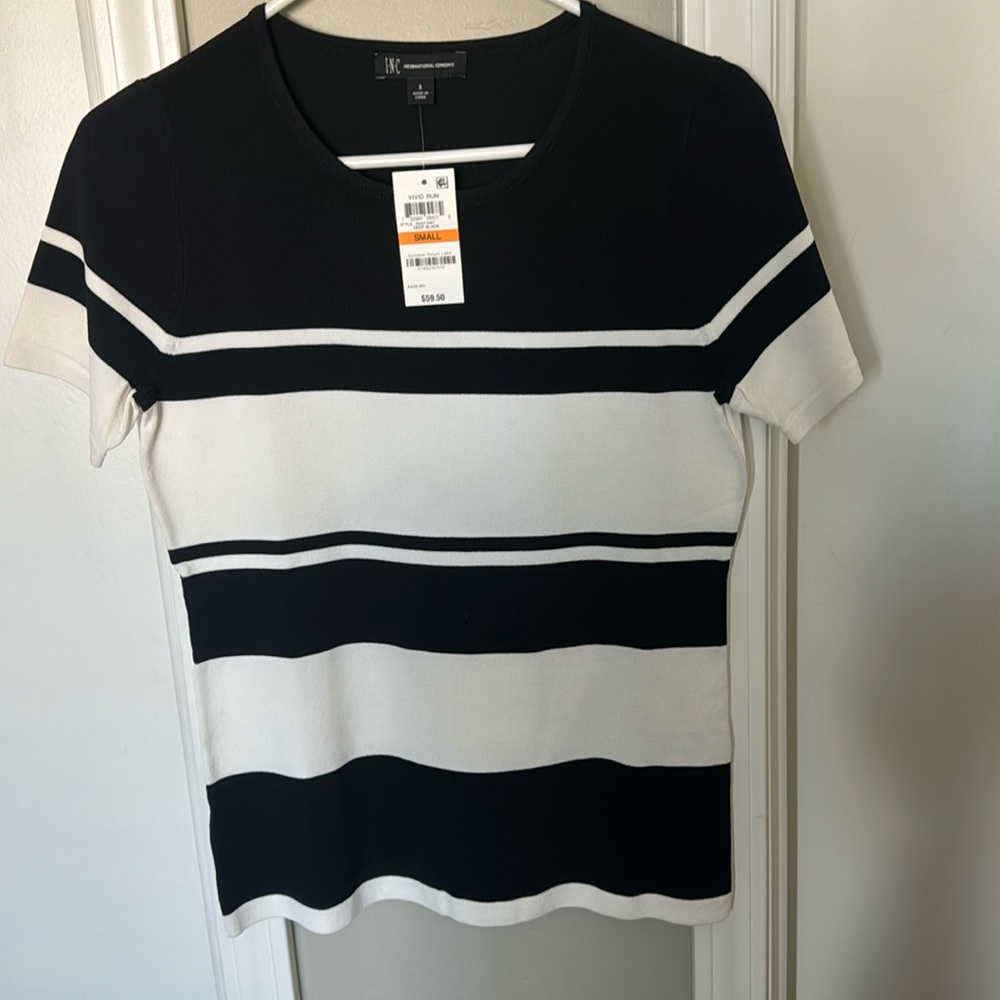 Black and white blouse